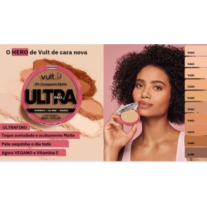 Pó Compacto Matte Ultrafino Cor V400 Vult