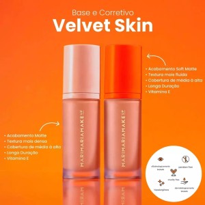 Base e Corretivo Velvet Skin Matte Bege Claro 2 Mari Maria 25 g