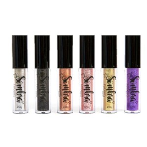 Kit 6 Sombra Glitter Líquida Shine Febella