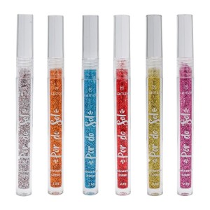 Kit 6 Delineador Líquido Glitter Pôr do Sol Mia Make