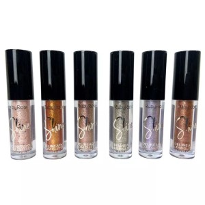 Kit 6 Delineador Glitter Shine Ruby Rose