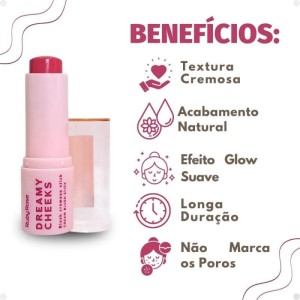 Blush Cremoso Stick Dreamy Cheeks Rusty Brown Ruby Rose