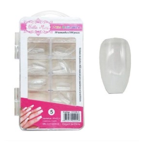 Unha Postiça Bailarina Alongada Transparente Hello Mini 100 - OY099-5