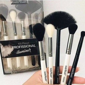 Kit Pincel Profissional para Iluminar Macrilan WB900 c/5