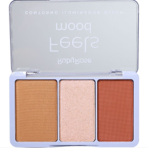 Paleta Feels Mood Trio Contorno Iluminador Blush Cor 2 Ruby Rose