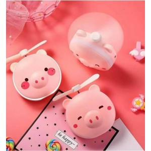 Espelho com Led e Ventilador Portátil Porquinho