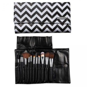 Kit 12 Pincéis p/ Maquiagem Macrilan c/ Estojo KP1-2E