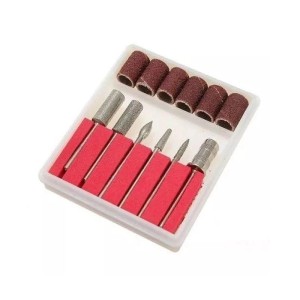 Kit Brocas e Lixas Refil p/ Lixa elétrica de Polimento para unhas c/ 06
