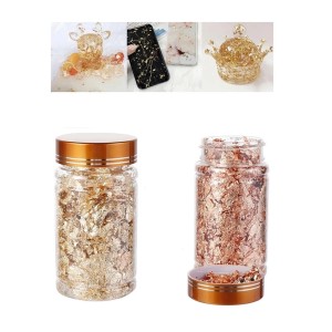 Kit 2 Folha de Ouro Bronze para Decoração de Unhas