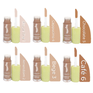 Kit 6 Corretivo Líquido Melu Ruby Rose