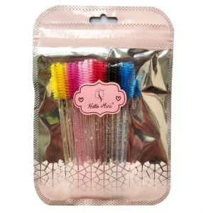 Aplicador Escova Descartável para Cílios e Sobrancelha c/12