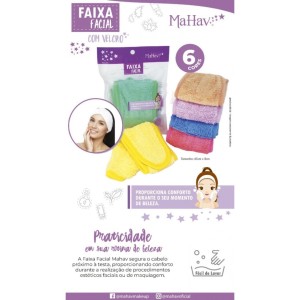 Kit 12 Faixa Facial Mahav Com Velcro