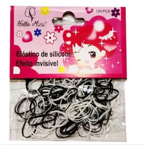 Elástico de Silicone p/ Cabelo Kit c/ 4