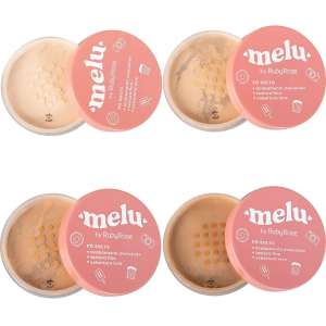 Kit 4 Pó Facial Solto Melu Ruby Rose