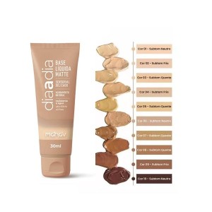 Base Líquida Matte Dia a Dia Cor 09 Mahav
