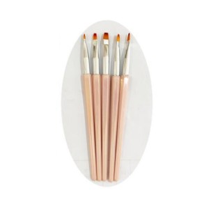 Kit 5 Pincel Reto Hello Mini para Unhas Artísticas KIT1162-1