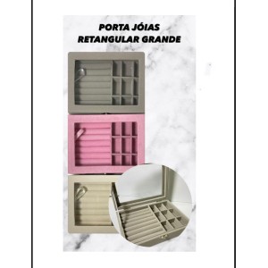 Porta Jóias Organizador Grande Tampa Transparente