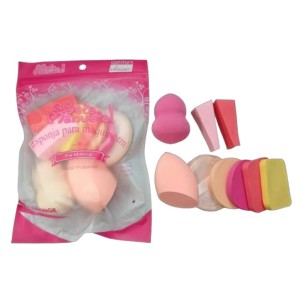 Kit 9 Esponja Sortidas para Maquiagem QbelaManuela!