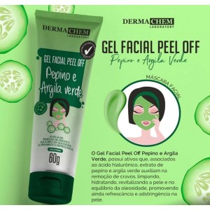 Kit 4 Gel Facial Peel Off Argila Dermachem 60g cada